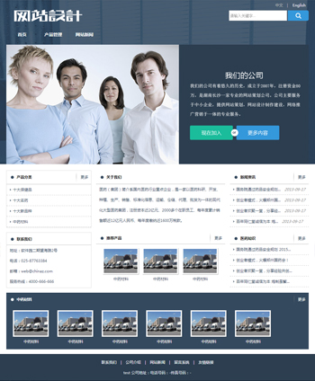 蓝白色公司网站设计设计D